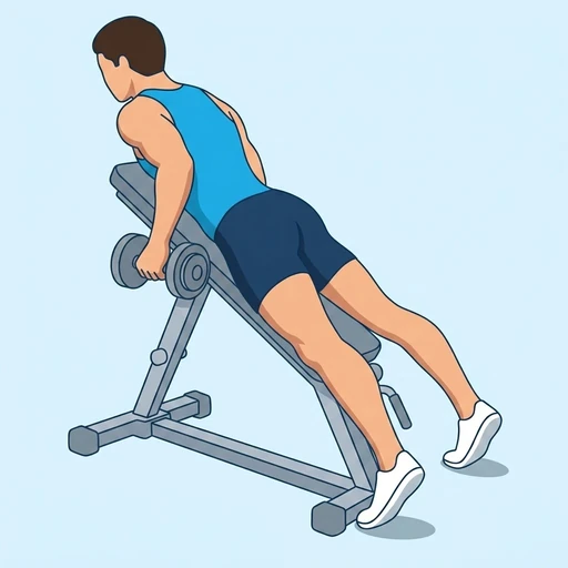 Single-Arm Chest-Supported Dumbbell Row – End position