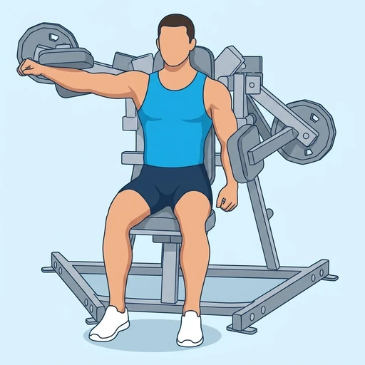 Single-Arm Plate-Loaded Lateral Raise – End position