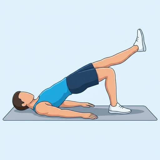 Single Leg Glute Bridge – End position
