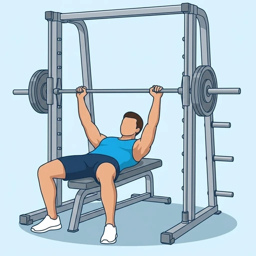 Smith Machine Bench Press – End position