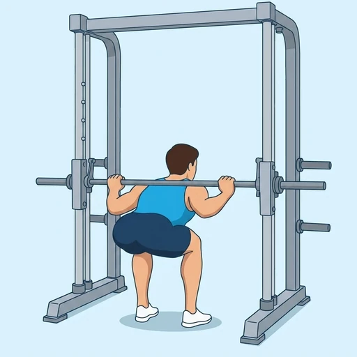 Smith Machine Good Morning – End position
