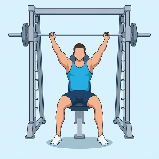 Smith Machine Incline Bench Press – End position