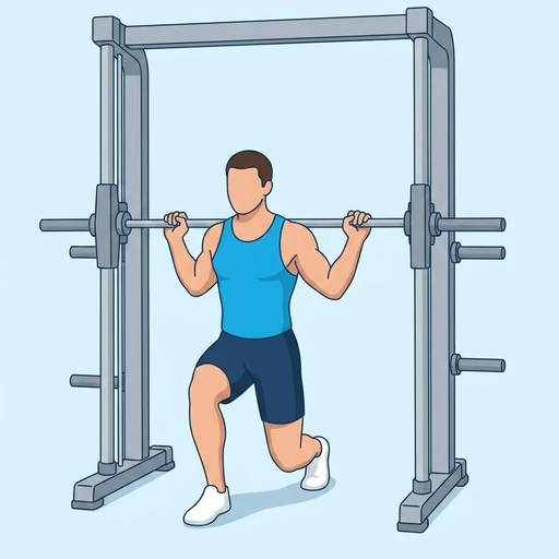 Split squat i smithmaskin – Slutläge
