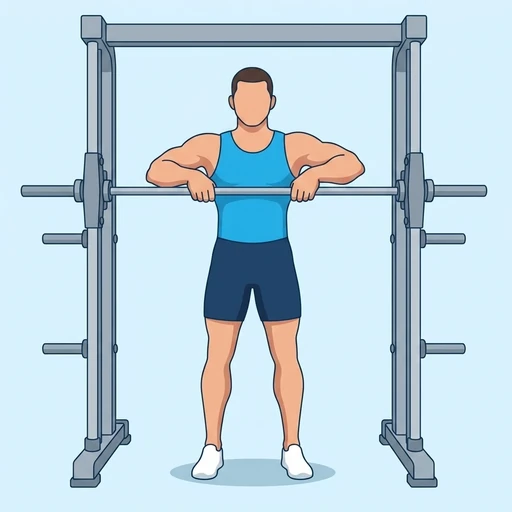 Smith Machine Upright Row – End position