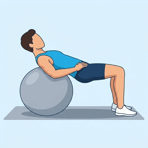 Stability Ball Hip Bridge – End position