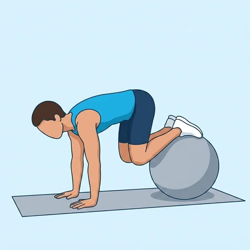 Stability Ball Knee Tuck – End position