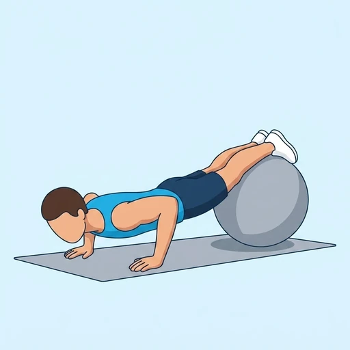 Stability Ball Push-Up – End position