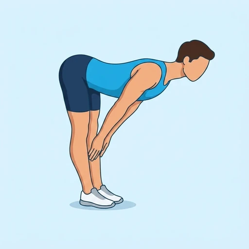 Standing Forward Fold to Half Lift – End position