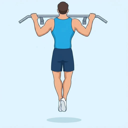 Wide Grip Pull Ups – End position