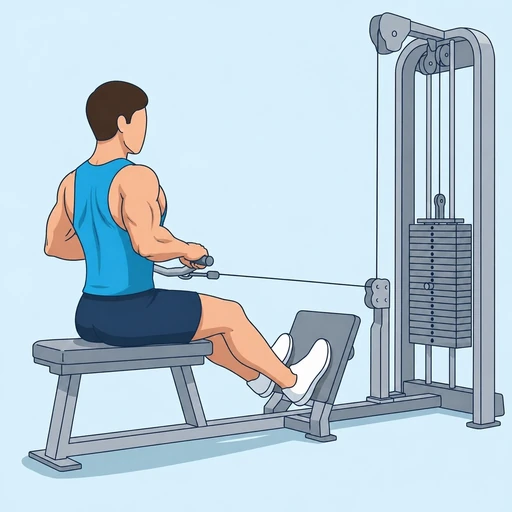 Wide Grip Seated Cable Row – End position