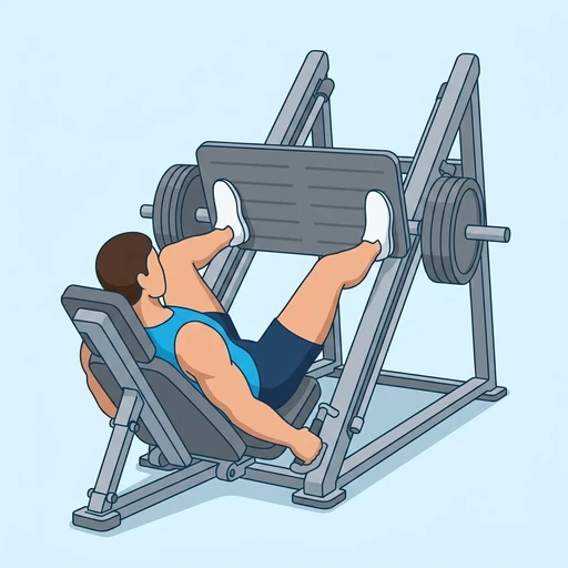Wide-Stance Leg Press – End position