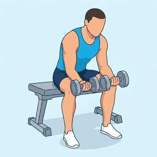 Bilateral Dumbbell Wrist Curl – End position